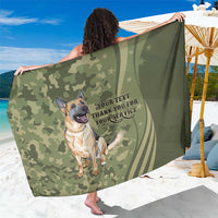 United States Canine Personalized Sarong USA Military K9s Camouflage