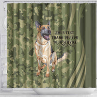 United States Canine Personalized Shower Curtain USA Military K9s Camouflage