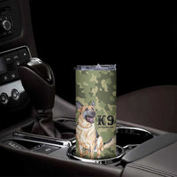 United States Canine Personalized Skinny Tumbler USA Military K9s Camouflage