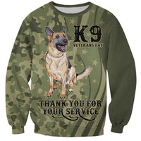 United States Canine Personalized Sweatshirt USA Military K9s Camouflage