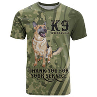 United States Canine Personalized T Shirt USA Military K9s Camouflage