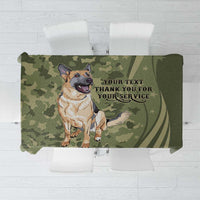 United States Canine Personalized Tablecloth USA Military K9s Camouflage