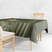 United States Canine Personalized Tablecloth USA Military K9s Camouflage