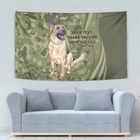 United States Canine Personalized Tapestry USA Military K9s Camouflage
