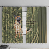 United States Canine Personalized Window Curtain USA Military K9s Camouflage
