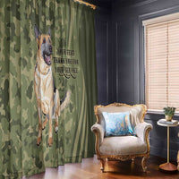 United States Canine Personalized Window Curtain USA Military K9s Camouflage