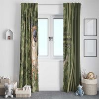 United States Canine Personalized Window Curtain USA Military K9s Camouflage
