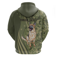 United States Canine Personalized Zip Hoodie USA Military K9s Camouflage