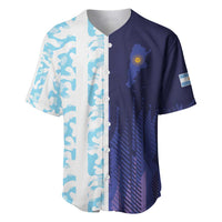 Argentina Football Custom Baseball Jersey Vamos La Albiceleste Half Version