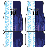 Argentina Football Custom Car Mats Vamos La Albiceleste Half Version