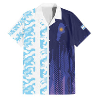 Argentina Football Custom Family Matching Mermaid Dress and Hawaiian Shirt Vamos La Albiceleste Half Version