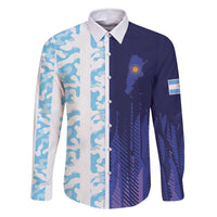 Argentina Football Custom Family Matching Mermaid Dress and Hawaiian Shirt Vamos La Albiceleste Half Version