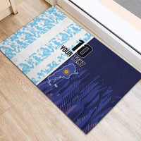 Argentina Football Custom Rubber Doormat Vamos La Albiceleste Half Version