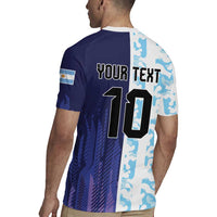 Argentina Football Custom Rugby Jersey Vamos La Albiceleste Half Version