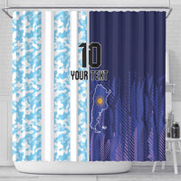 Argentina Football Custom Shower Curtain Vamos La Albiceleste Half Version
