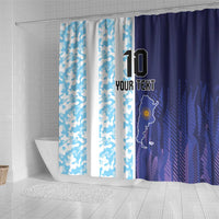 Argentina Football Custom Shower Curtain Vamos La Albiceleste Half Version