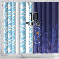 Argentina Football Custom Shower Curtain Vamos La Albiceleste Half Version