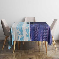 Argentina Football Custom Tablecloth Vamos La Albiceleste Half Version