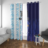 Argentina Football Custom Window Curtain Vamos La Albiceleste Half Version