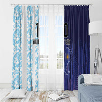 Argentina Football Custom Window Curtain Vamos La Albiceleste Half Version