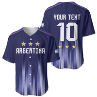 Argentina Football Custom Baseball Jersey Vamos La Albiceleste Vintage