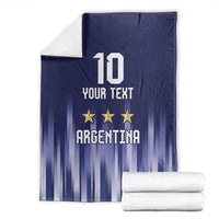 Argentina Football Custom Blanket Vamos La Albiceleste Vintage