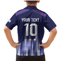 Argentina Football Custom Family Matching Mermaid Dress and Hawaiian Shirt Vamos La Albiceleste Vintage