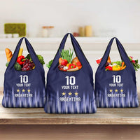 Argentina Football Custom Grocery Bag Vamos La Albiceleste Vintage