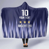 Argentina Football Custom Hooded Blanket Vamos La Albiceleste Vintage