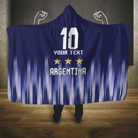 Argentina Football Custom Hooded Blanket Vamos La Albiceleste Vintage