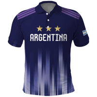 Argentina Football Custom Polo Shirt Vamos La Albiceleste Vintage
