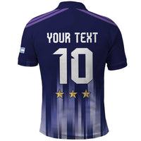 Argentina Football Custom Polo Shirt Vamos La Albiceleste Vintage