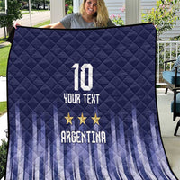 Argentina Football Custom Quilt Vamos La Albiceleste Vintage