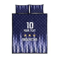 Argentina Football Custom Quilt Bed Set Vamos La Albiceleste Vintage