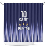 Argentina Football Custom Shower Curtain Vamos La Albiceleste Vintage