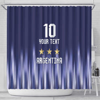 Argentina Football Custom Shower Curtain Vamos La Albiceleste Vintage