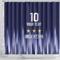 Argentina Football Custom Shower Curtain Vamos La Albiceleste Vintage