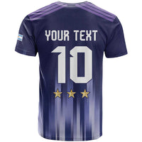 Argentina Football Custom T Shirt Vamos La Albiceleste Vintage