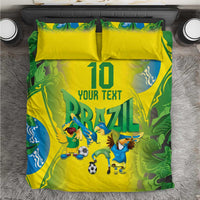 Brazil Football Custom Bedding Set Brasil Birds Mascot Bora Brasil!