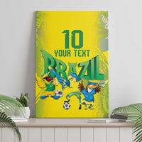 Brazil Football Custom Canvas Wall Art Brasil Birds Mascot Bora Brasil!
