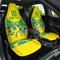 Brazil Football Custom Car Seat Cover Brasil Birds Mascot Bora Brasil!
