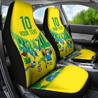 Brazil Football Custom Car Seat Cover Brasil Birds Mascot Bora Brasil!