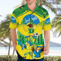 Brazil Football Custom Hawaiian Shirt Brasil Birds Mascot Bora Brasil!