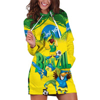 Brazil Football Custom Hoodie Dress Brasil Birds Mascot Bora Brasil!