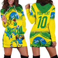 Brazil Football Custom Hoodie Dress Brasil Birds Mascot Bora Brasil!