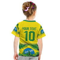 Brazil Football Custom Kid T Shirt Brasil Birds Mascot Bora Brasil!