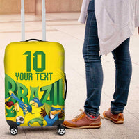 Brazil Football Custom Luggage Cover Brasil Birds Mascot Bora Brasil!
