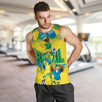 Brazil Football Custom Men Tank Top Brasil Birds Mascot Bora Brasil!