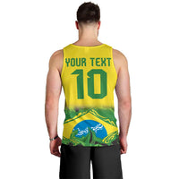 Brazil Football Custom Men Tank Top Brasil Birds Mascot Bora Brasil!