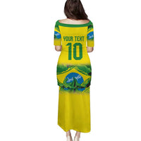 Brazil Football Custom Puletasi Brasil Birds Mascot Bora Brasil!